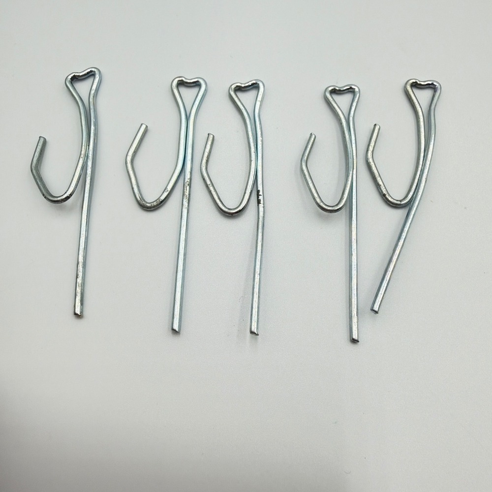 Drapery Hooks Metal Silver 2.5 Inch Vintage Pinch Pleat Curtain Pins 5pc